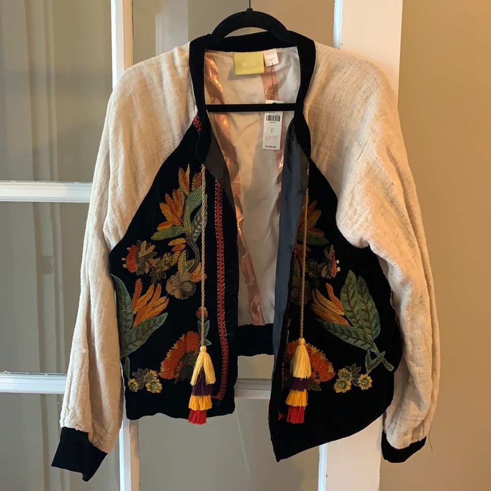 Detailed Anthro jacket. Size large.